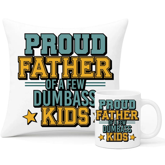Proud father | Zestaw poduszka i kubek dla taty DT70 - StoryCups.pl
