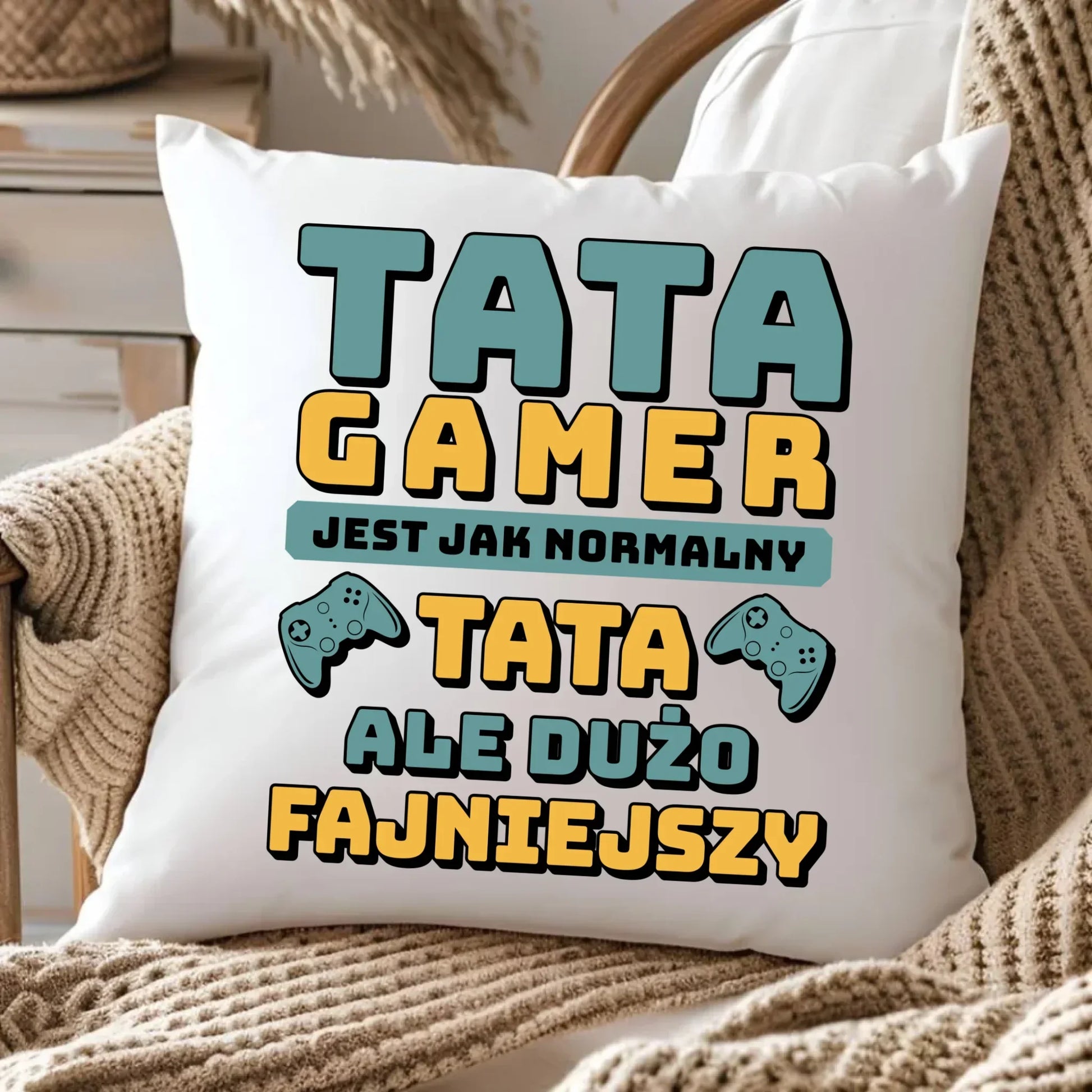 Tata gamer | Poduszka dla taty DT71 - StoryCups.pl