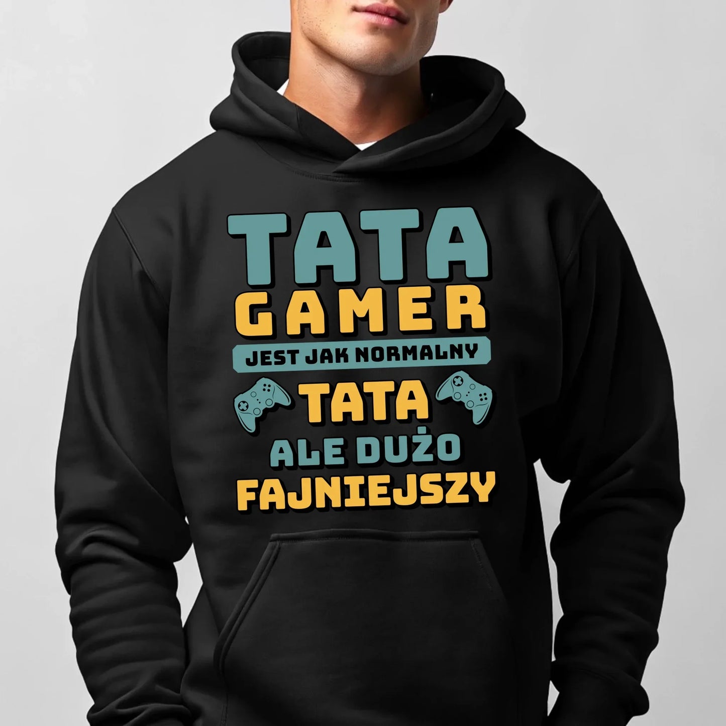 Tata gamer | Bluza męska z kapturem dla taty DT71 - StoryCups.pl