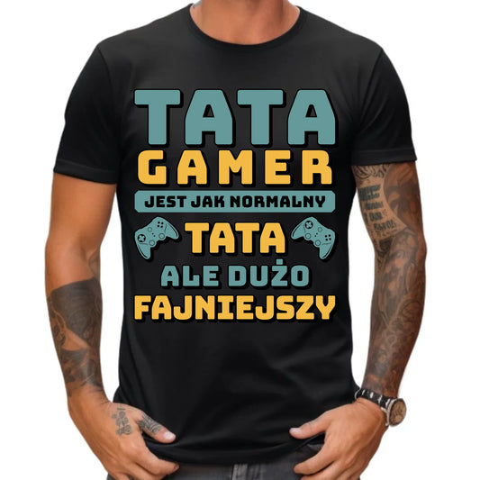 Prezent dla taty koszulka z nadrukiem DZIEŃ OJCA TATA