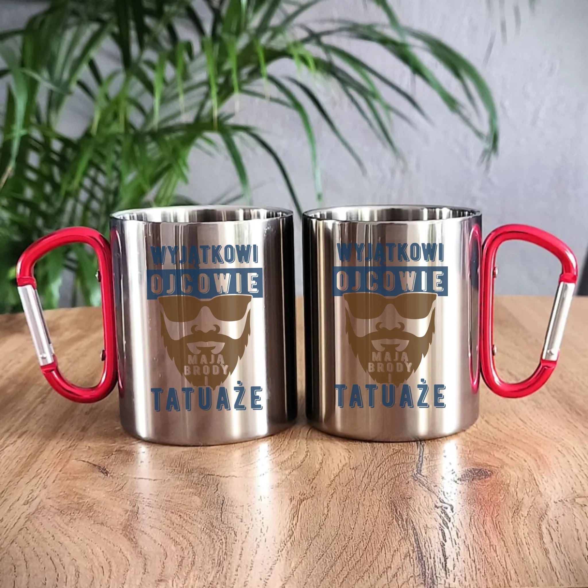 Wyjątkowi ojcowie mają brody i tatuaże | Metalowy kubek dla taty DT73 - StoryCups.pl