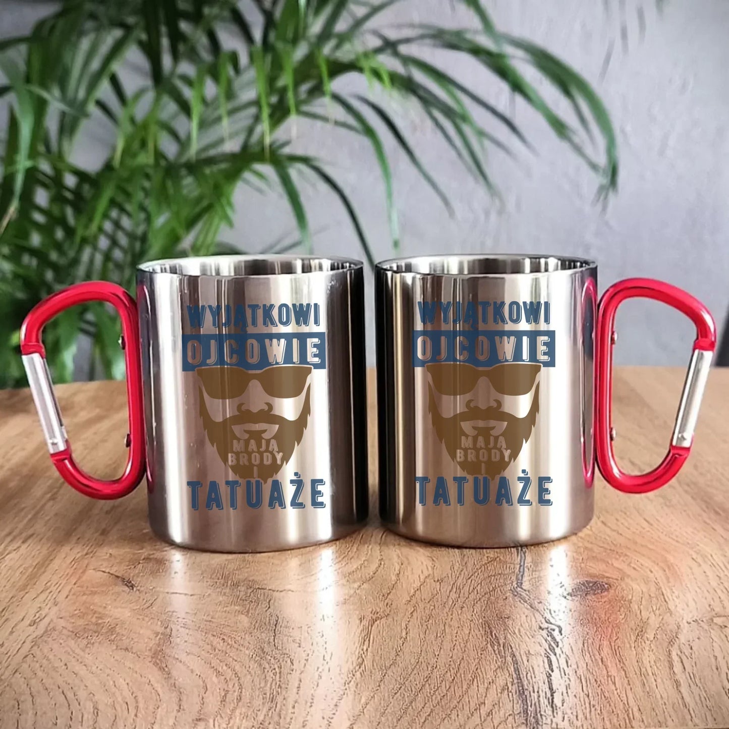 Wyjątkowi ojcowie mają brody i tatuaże | Metalowy kubek dla taty DT73 - StoryCups.pl