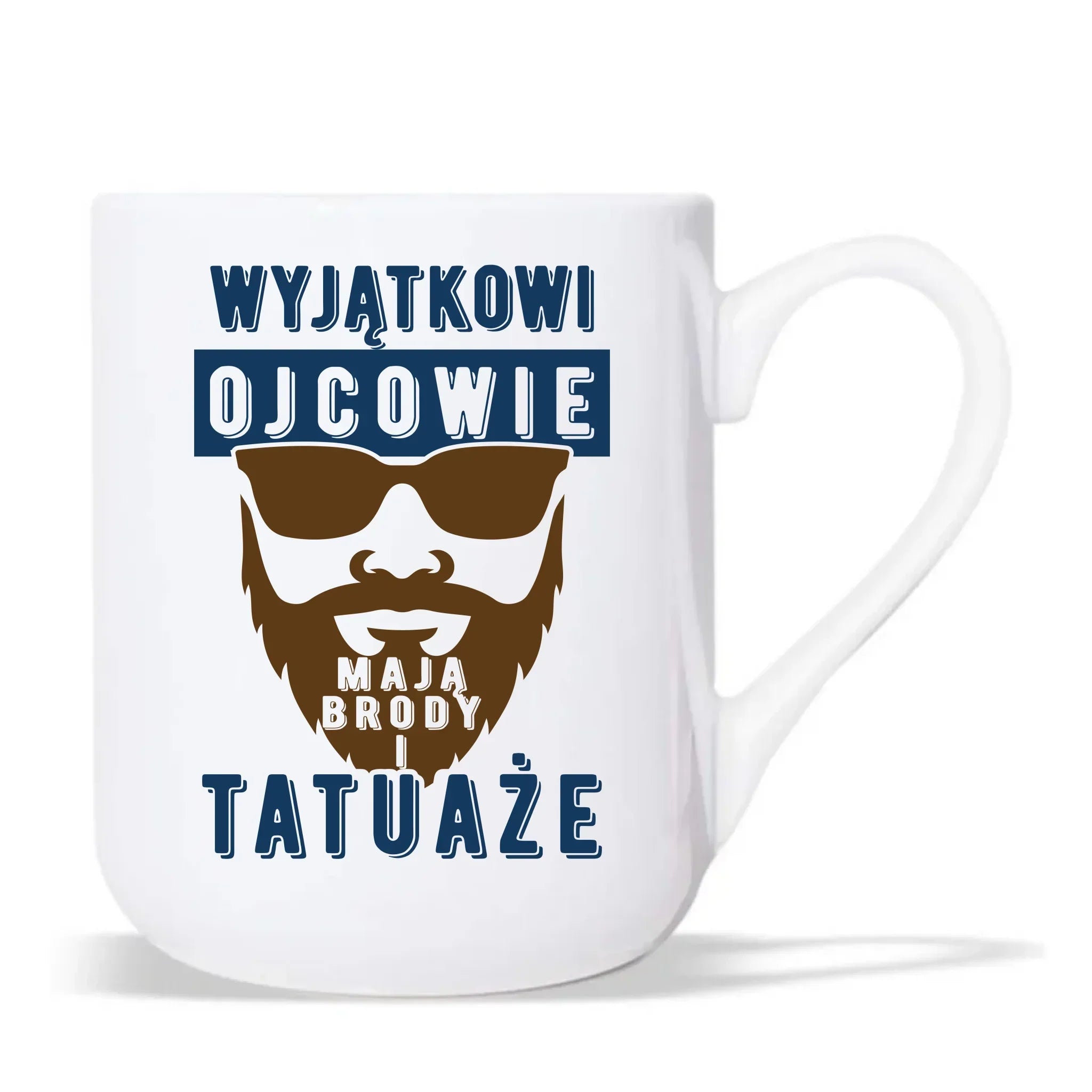 Wyjątkowi ojcowie mają brody i tatuaże | Kubek elegant prezent dla taty DT73 - StoryCups.pl