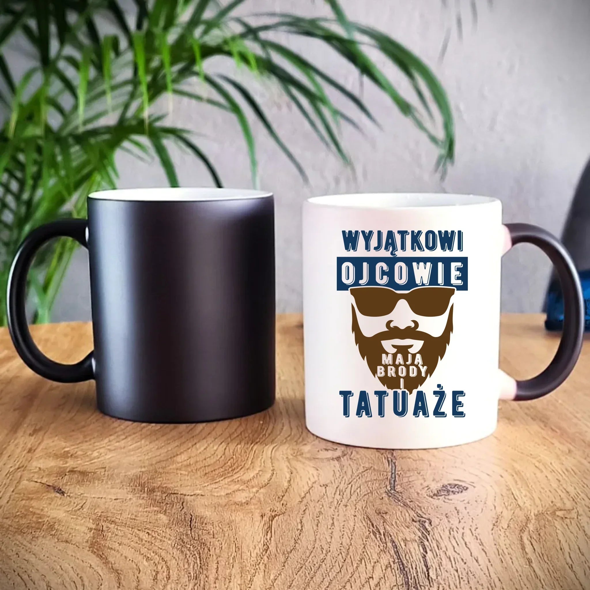 Wyjątkowi ojcowie mają brody i tatuaże | Kubek magiczny prezent dla taty DT73 - StoryCups.pl
