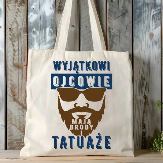 Personalizowana eco torba z nadrukiem dla taty - naturalna - prezent dla taty, Dzień Ojca, Święta, Urodziny