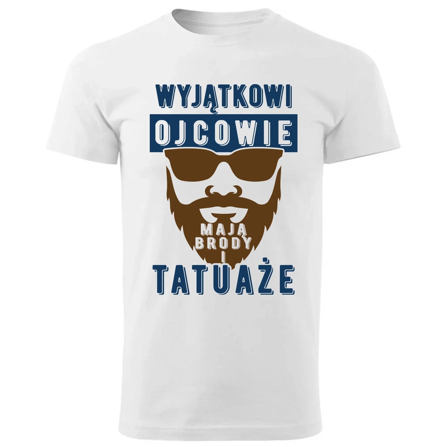 Wyjątkowi ojcowie mają brody i tatuaże | Koszulka męska dla taty DT73 - StoryCups.pl