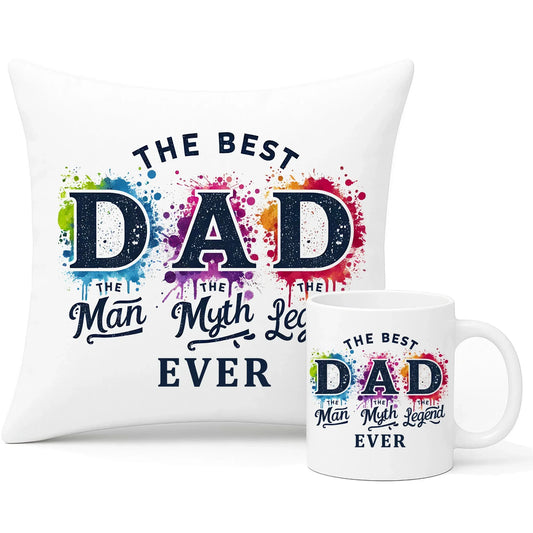 The best dad ever | Zestaw poduszka i kubek dla taty DT74 - StoryCups.pl
