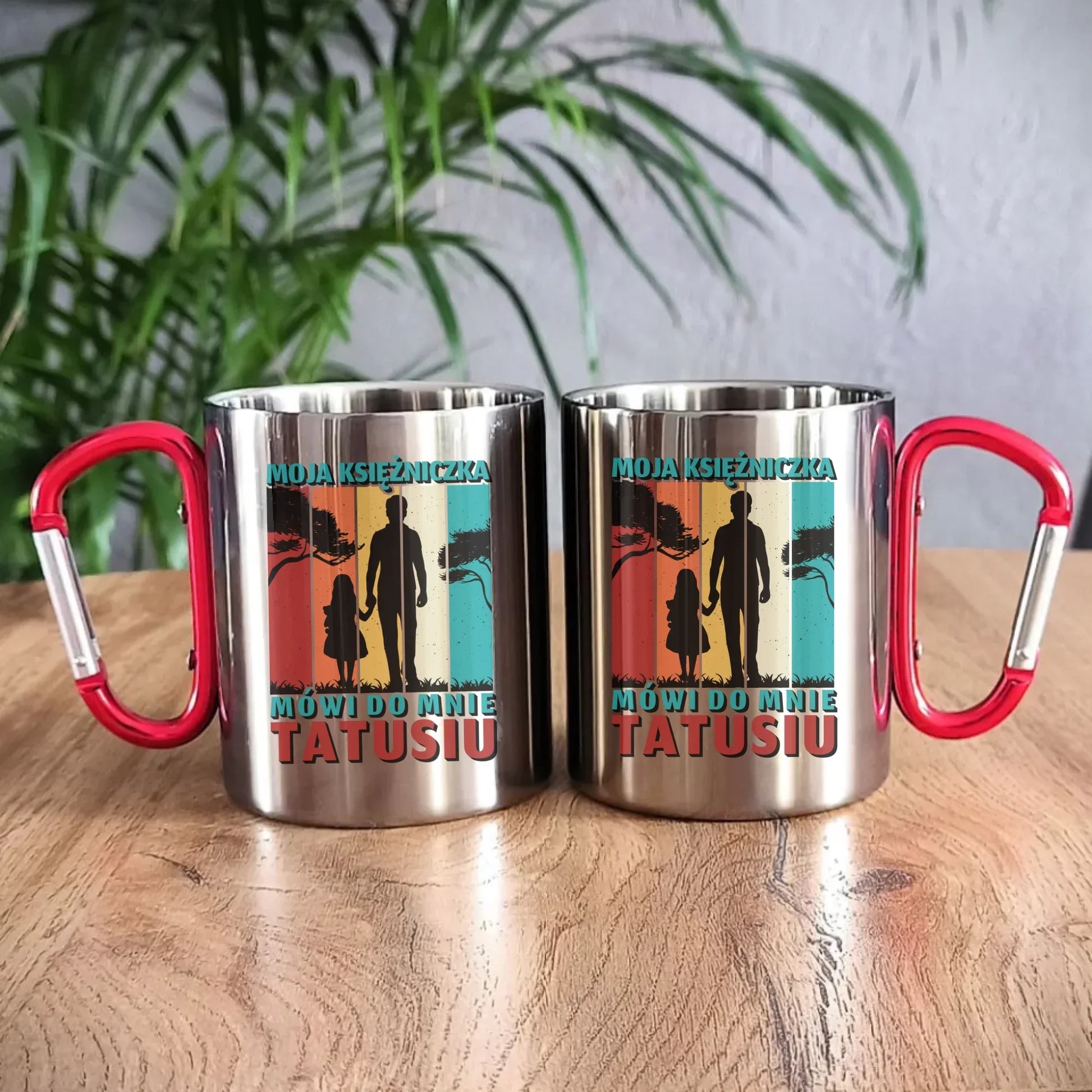 Moja księżniczka mówi do mnie Tatusiu | Metalowy kubek dla taty DT75 - StoryCups.pl