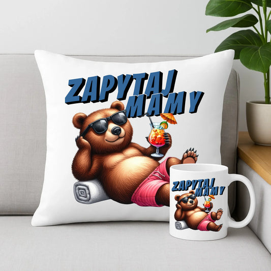 Zestaw prezentowy dla taty poduszka i kubek z nadrukiem Dzień Ojca