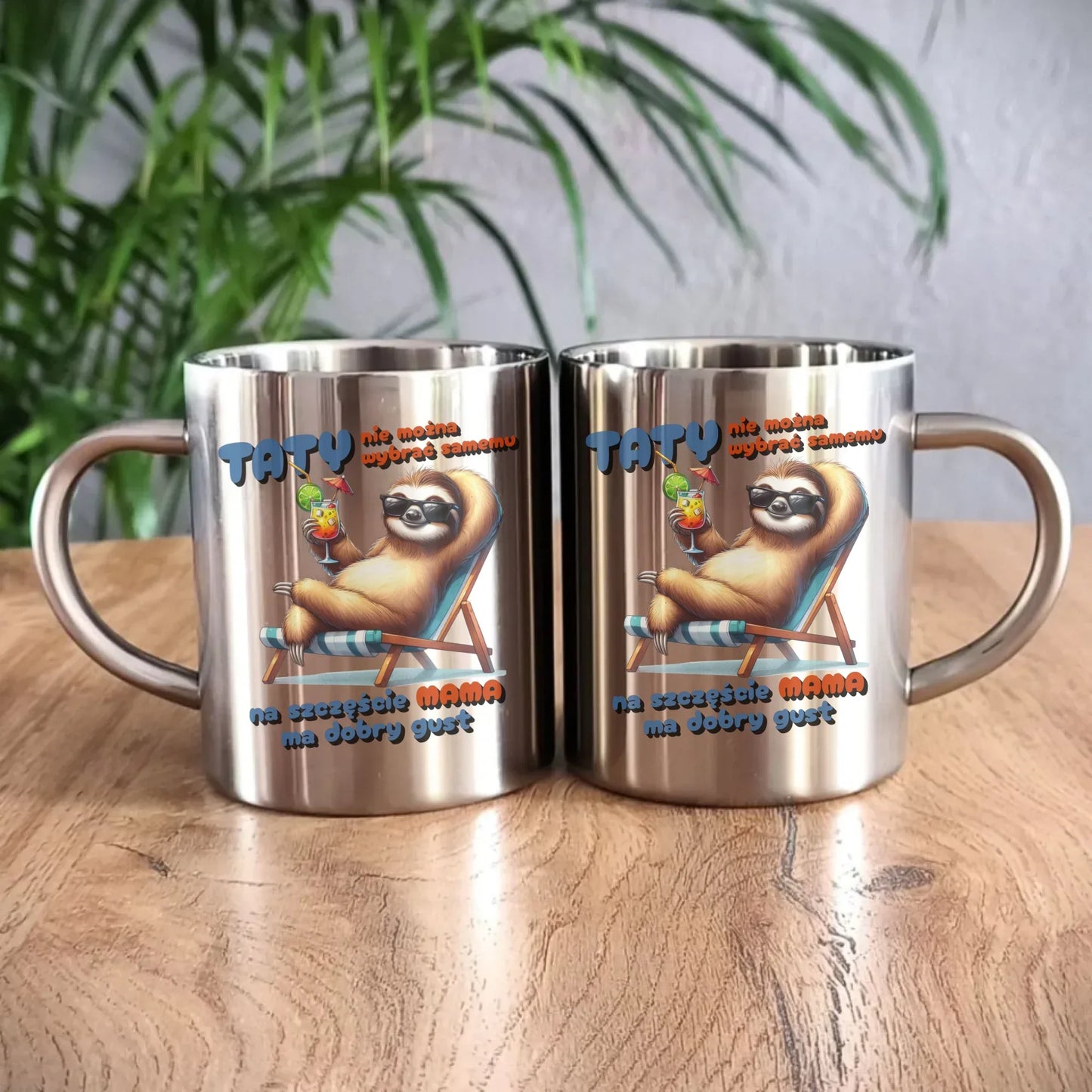 Mama ma dobry gust | Metalowy kubek dla taty DT78 - StoryCups.pl