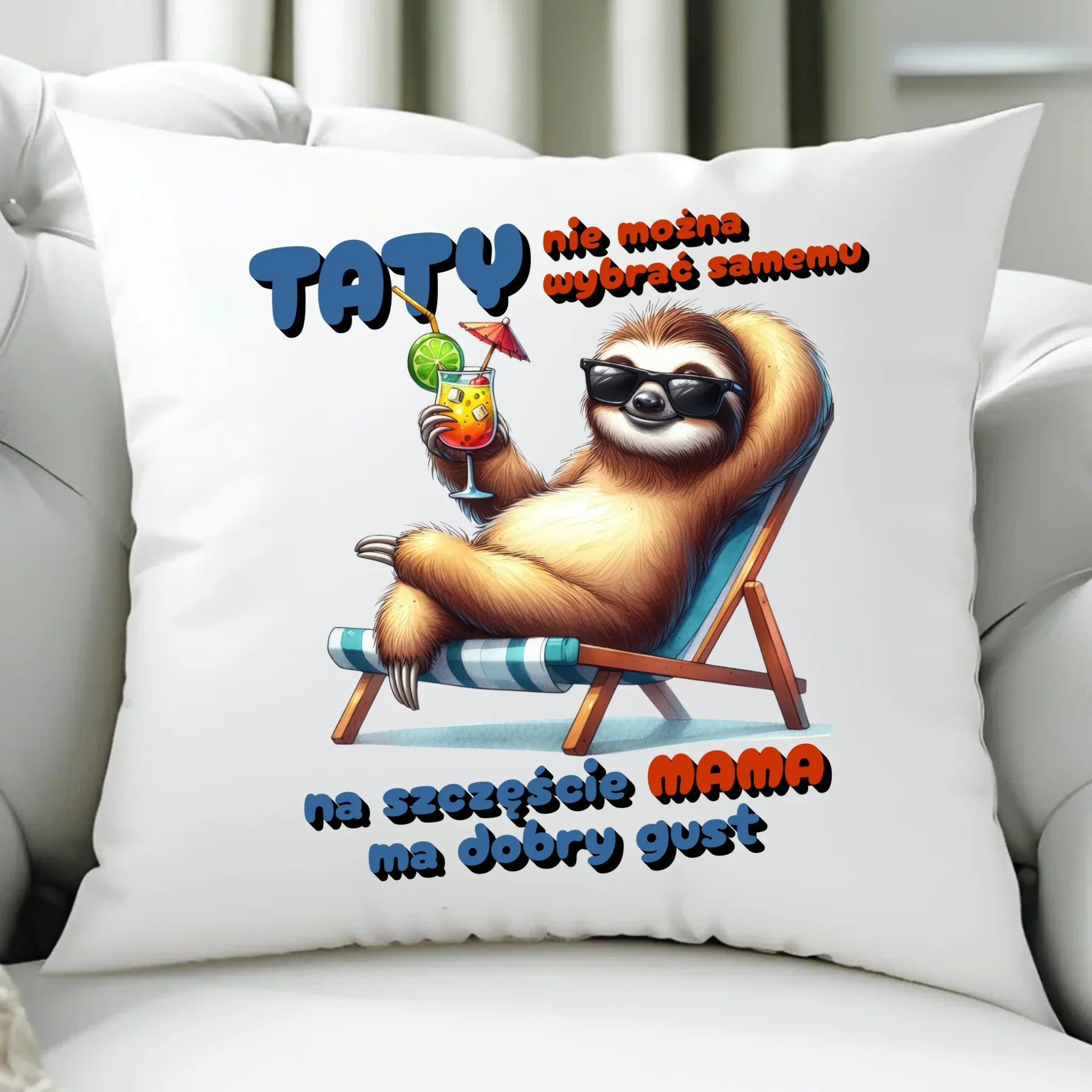 Mama ma dobry gust | Poduszka dla taty DT78 - StoryCups.pl