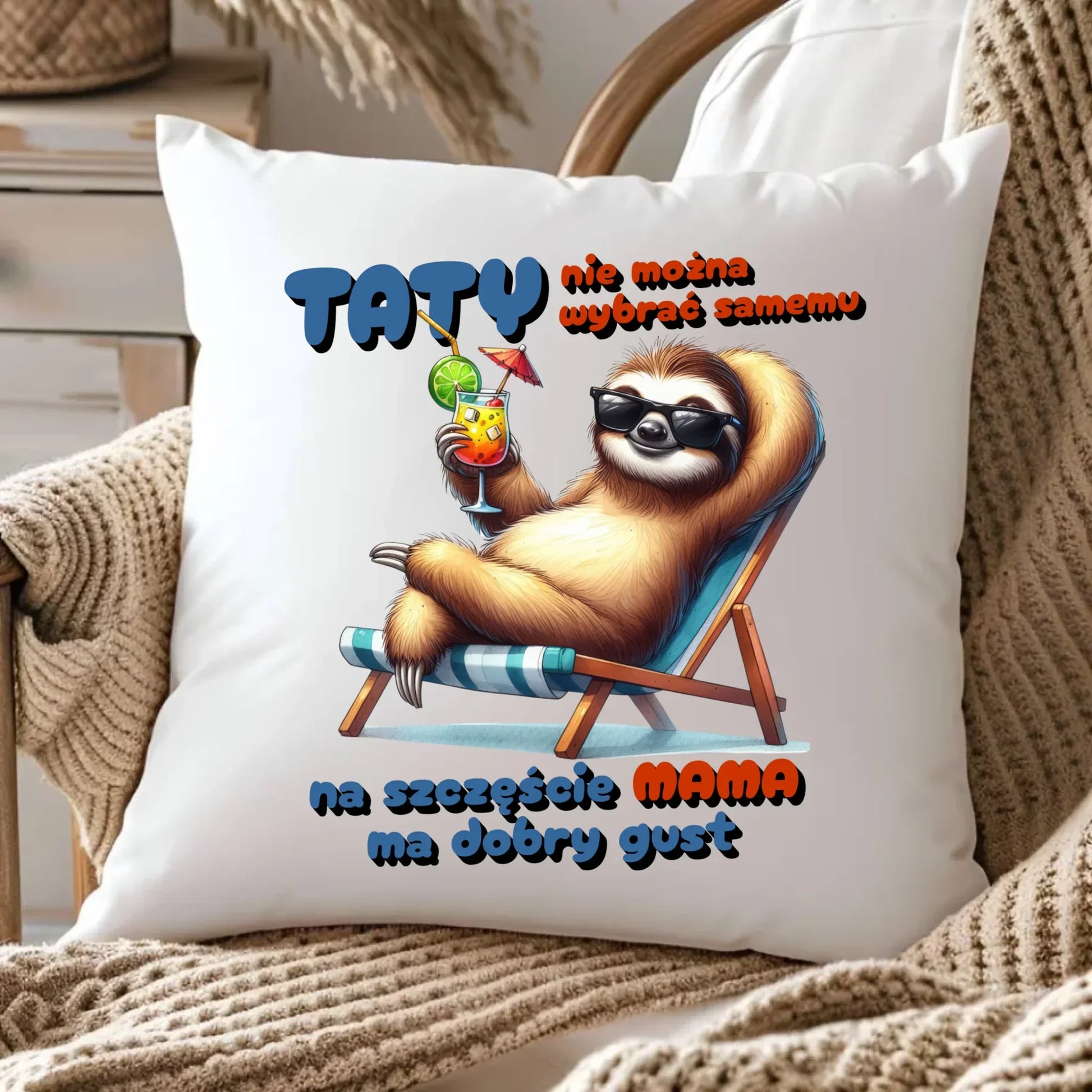 Mama ma dobry gust | Poduszka dla taty DT78 - StoryCups.pl