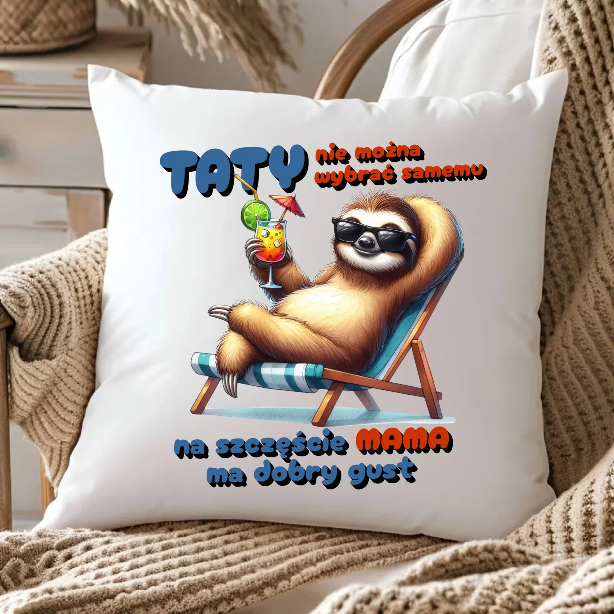 Mama ma dobry gust | Poduszka dla taty DT78 - StoryCups.pl