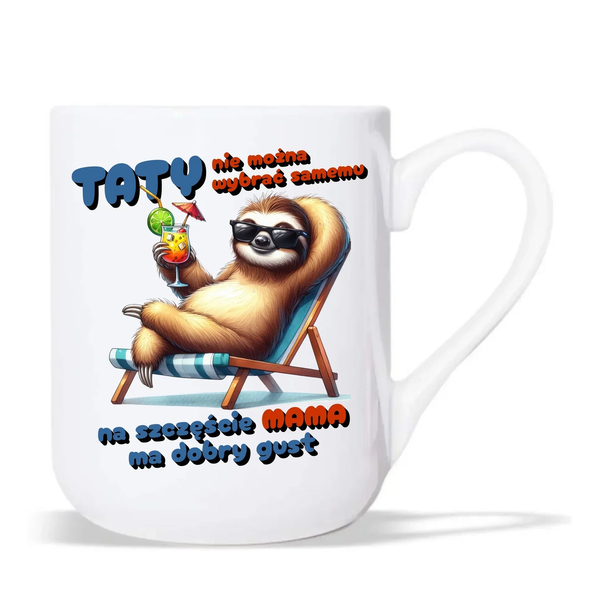 Mama ma dobry gust | Kubek elegant z leniwcem dla taty DT78 - StoryCups.pl