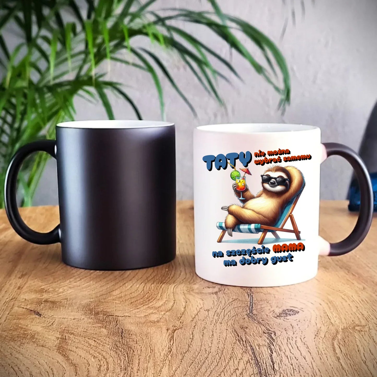 Mama ma dobry gust | Kubek magiczny z leniwcem dla taty DT78 - StoryCups.pl