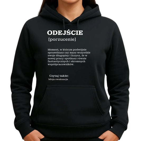 Prezent na odejście pożegnanie AWANS w pracy bluza damska z nadrukiem