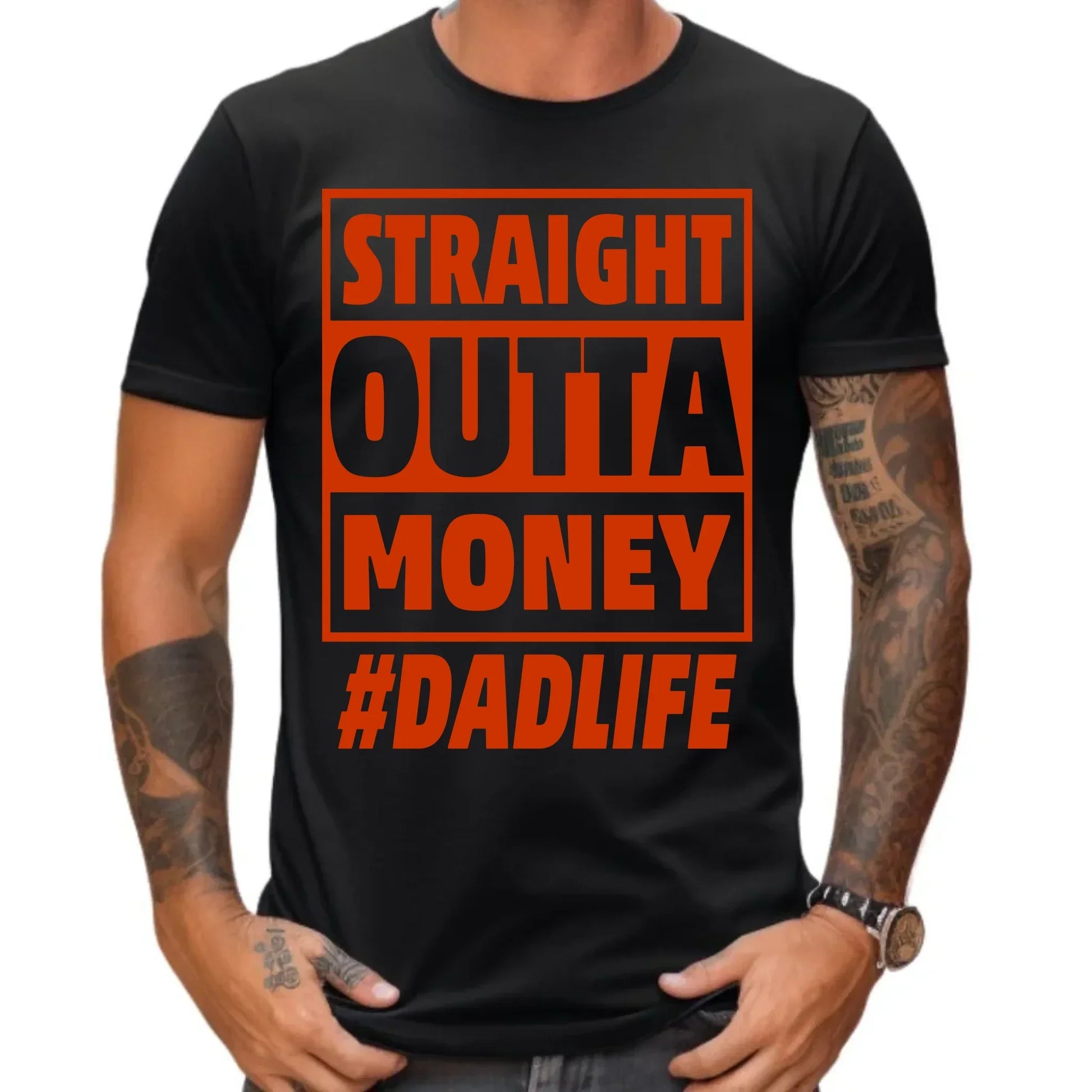 Straight outta money #dadlife | Koszulka męska dla taty DT79 - StoryCups.pl