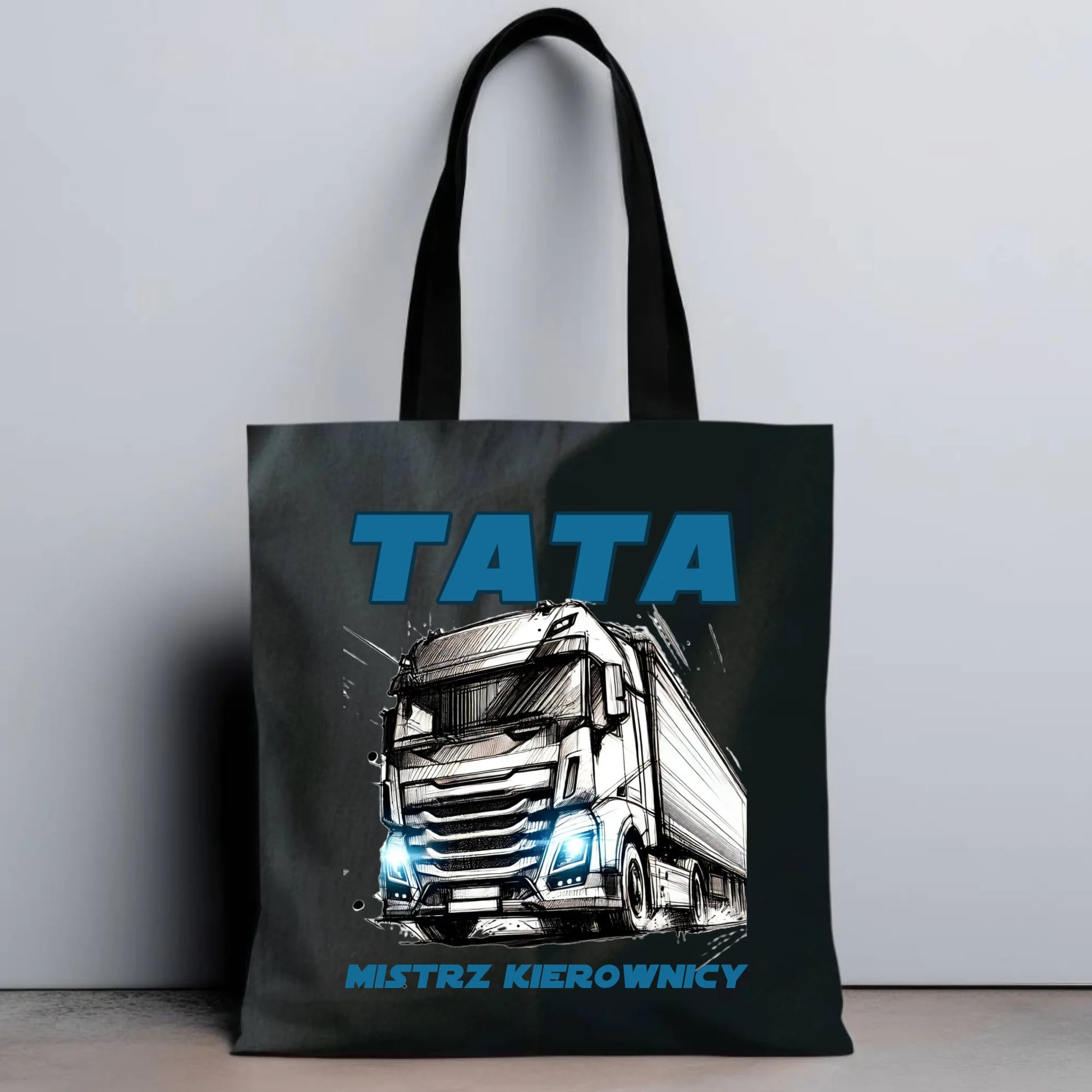 Personalizowana eco torba z nadrukiem dla taty - czarna - prezent dla taty, Dzień Ojca, Święta, Urodziny