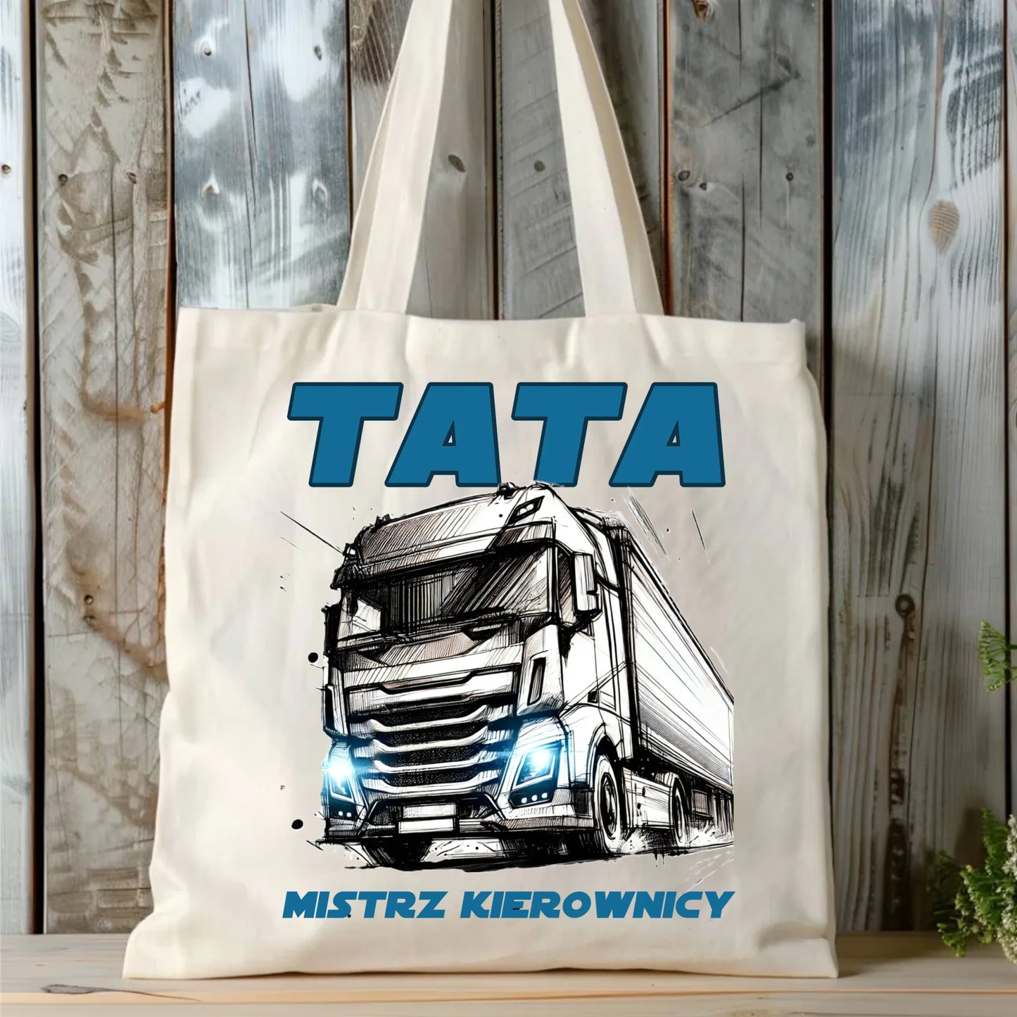 Personalizowana eco torba z nadrukiem dla taty - naturalna - prezent dla taty, Dzień Ojca, Święta, Urodziny