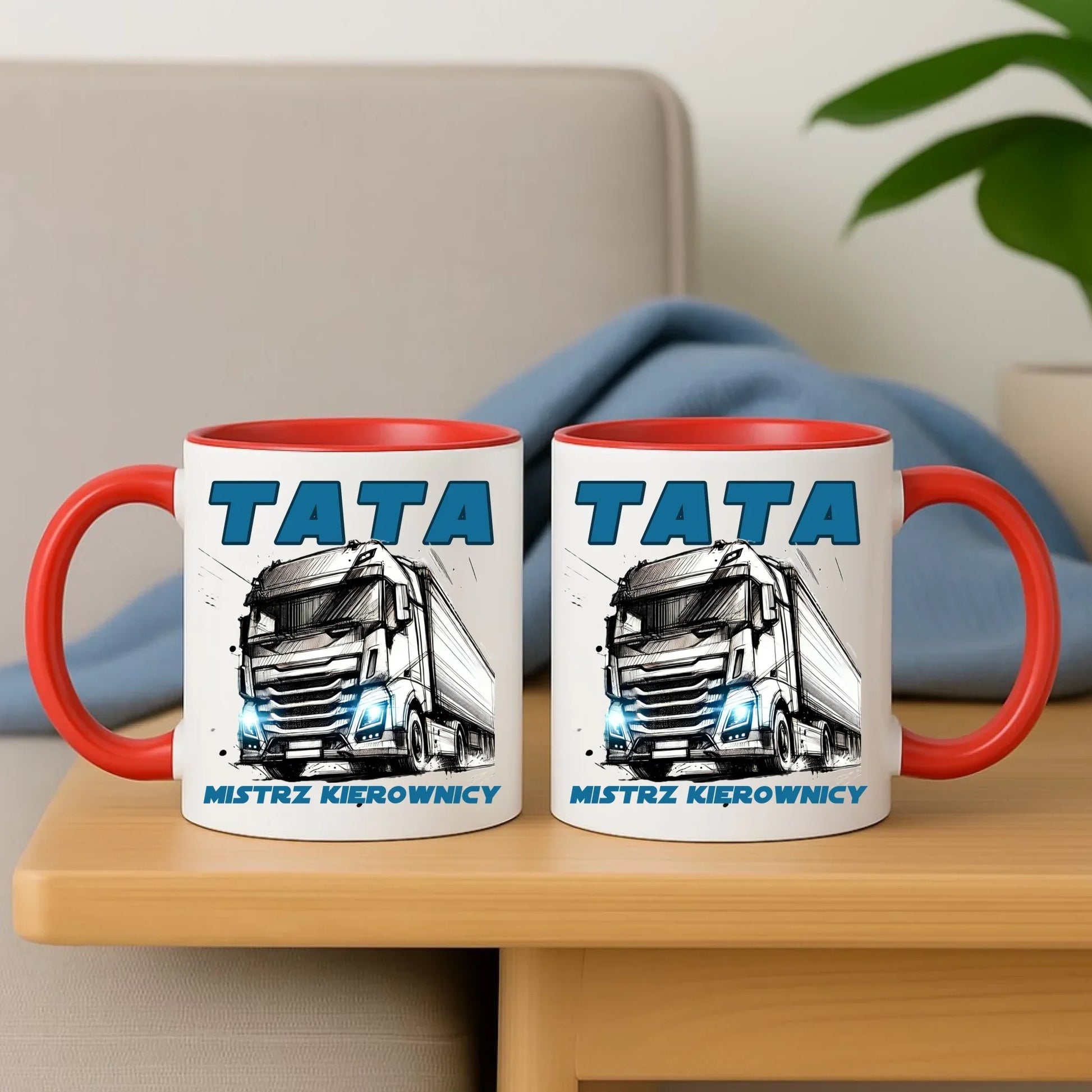 Mistrz kierownicy | Kubek prezent dla taty kierowcy ciężarówki DT80 - StoryCups.pl