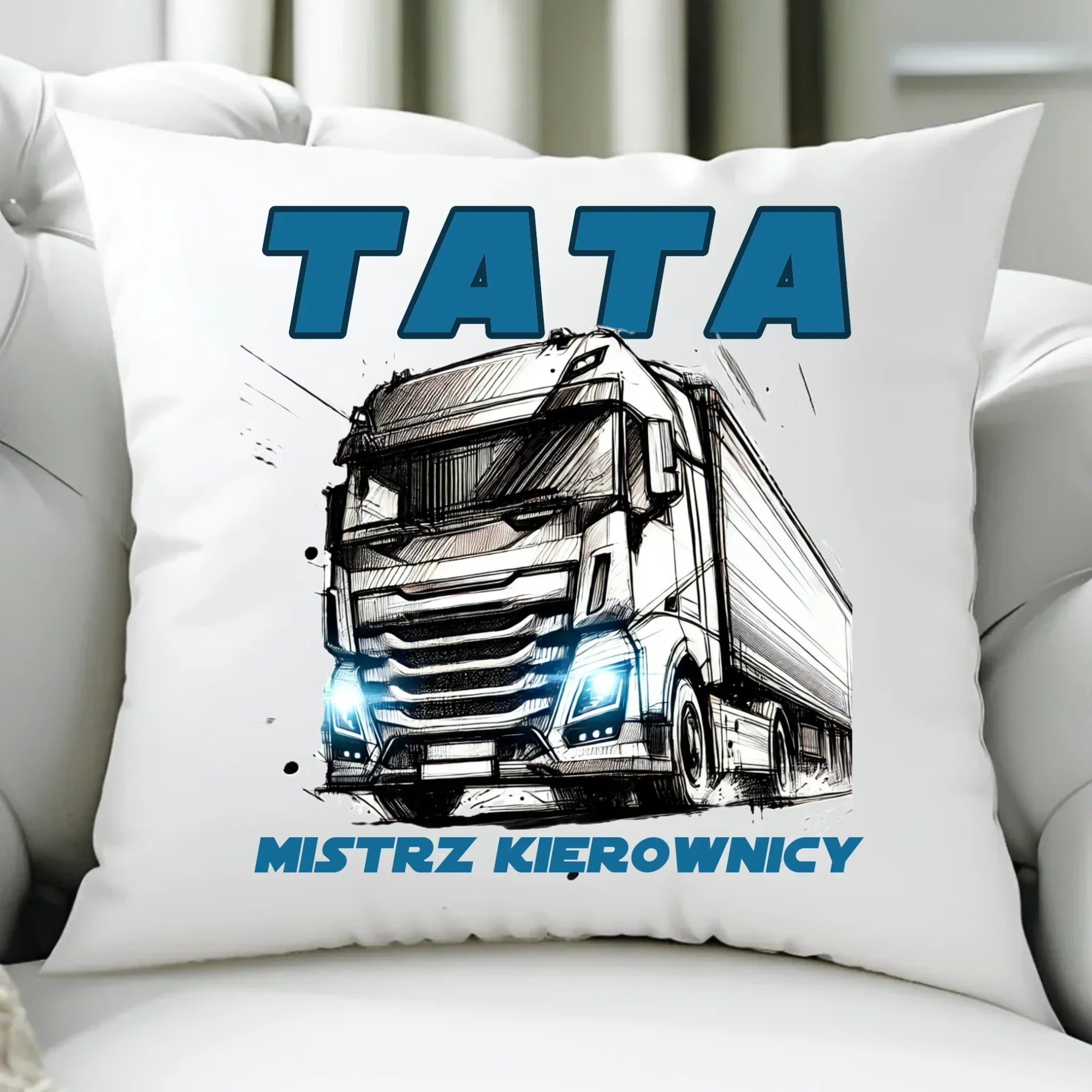 Mistrz kierownicy | Poduszka dla taty kierowca ciężarówki DT80 - StoryCups.pl