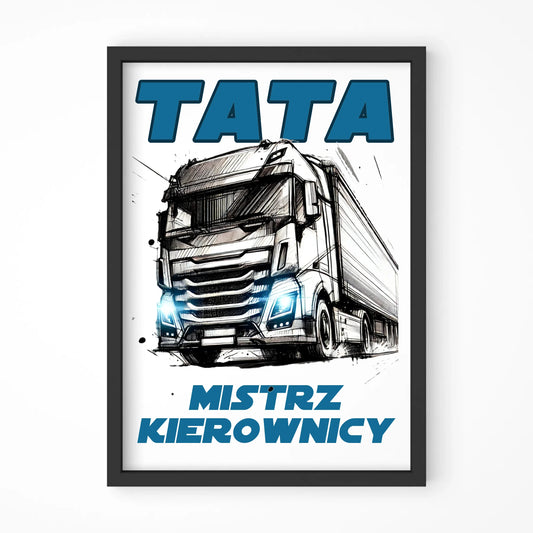 Mistrz kierownicy | Plakat w ramie dla taty DT80