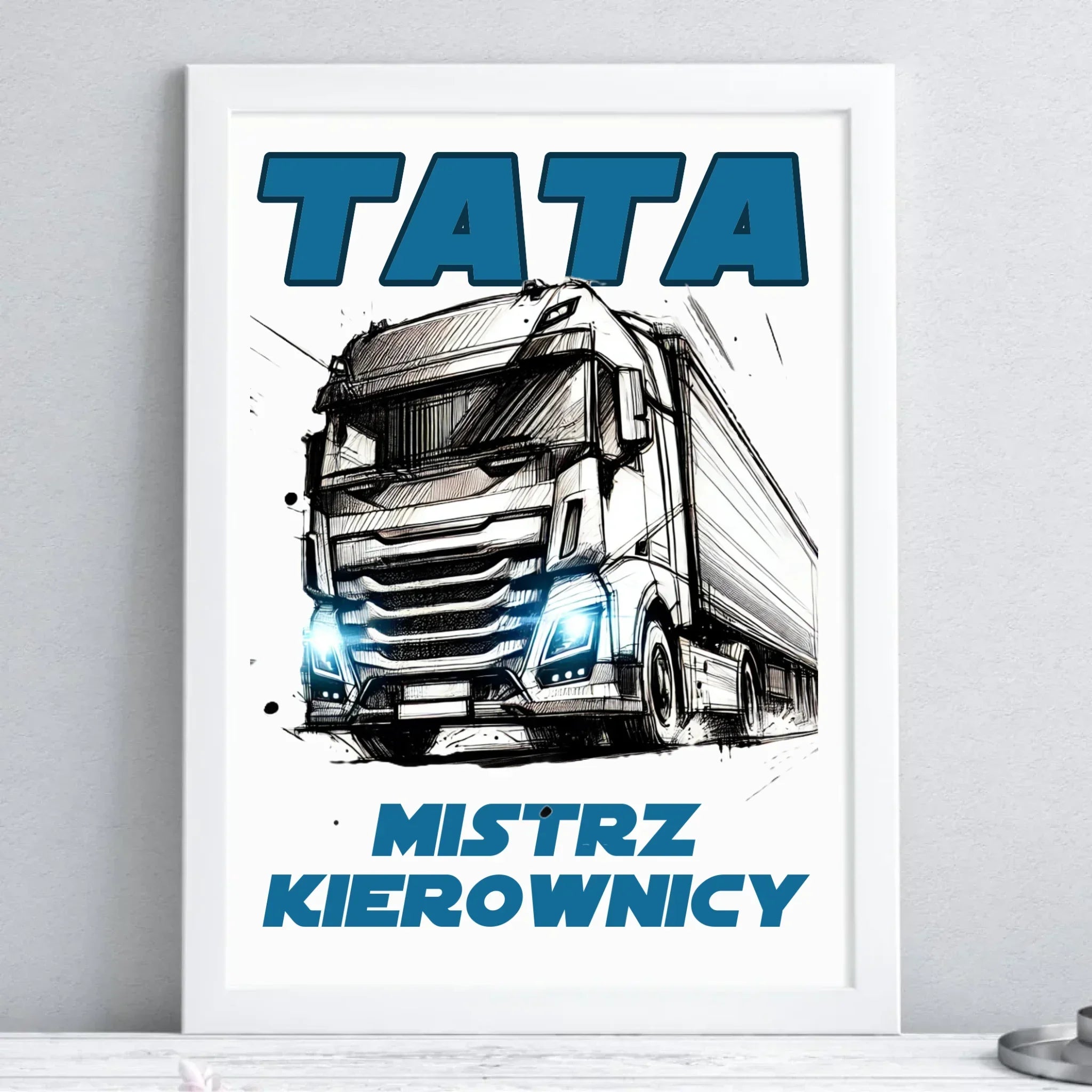Mistrz kierownicy | Plakat w ramie dla taty DT80 - StoryCups.pl