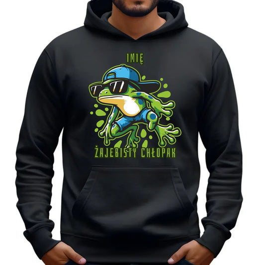 Bluza męska z kapturem - Żajebisty Chłopak prezent na Dzień Chłopaka - personalizowana DCH02 - StoryCups.pl