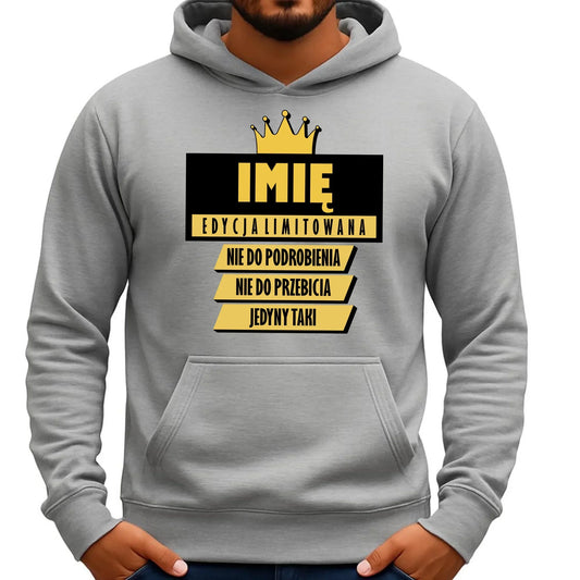 Bluza męska z kapturem - Edycja Limitowana prezent dla niego - personalizowana DCH03 - StoryCups.pl
