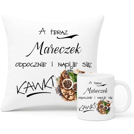 Zestaw poduszka i kubek na Dzień Chłopaka
