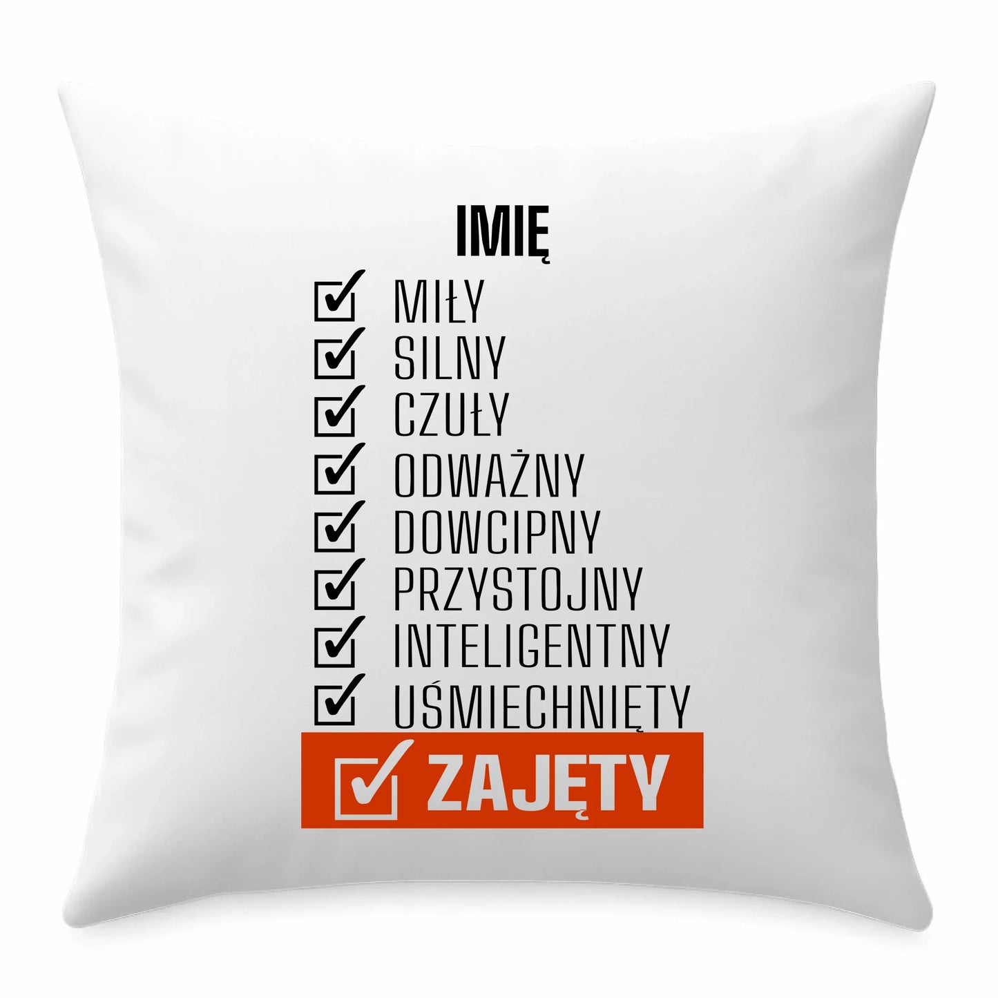 Poduszka z nadrukiem na Dzień Chłopaka