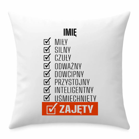 Poduszka z nadrukiem na Dzień Chłopaka