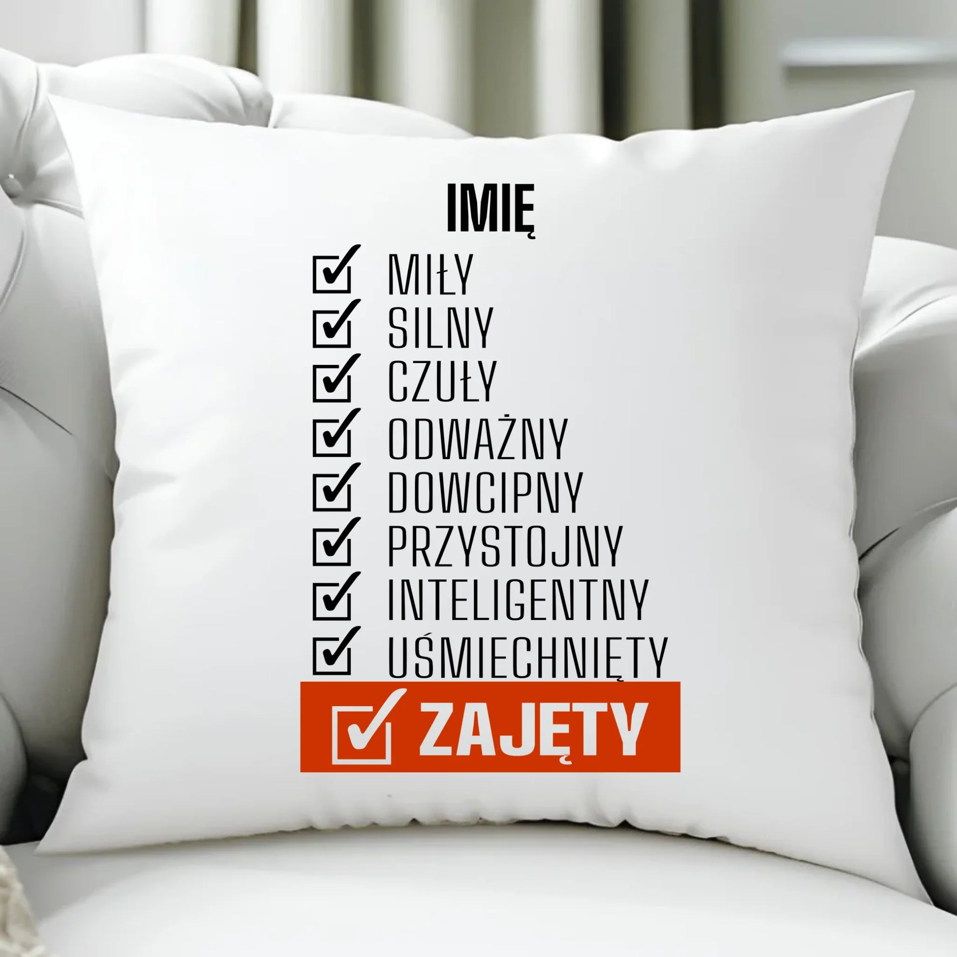Poduszka z nadrukiem na Dzień Chłopaka