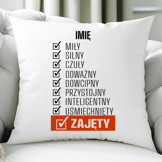 Poduszka z nadrukiem na Dzień Chłopaka