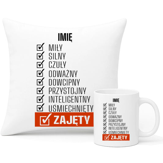 Zestaw poduszka i kubek na Dzień Chłopaka