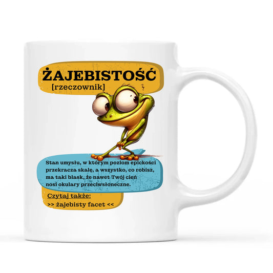 Ceramiczny kubek z zabawnym napisem - prezent na Dzień Chłopaka