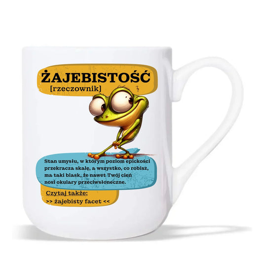 Kubek elegant - Żajebistość [rzeczownik] prezent na Dzień Chłopaka DCH06 - StoryCups.pl