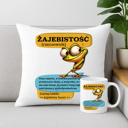 Zestaw poduszka i kubek dla faceta prezent na Dzień Chłopaka