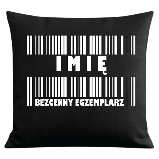 Czarna poduszka dekoracyjna z nadrukiem na Dzień Chłopaka