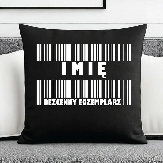 Czarna poduszka dekoracyjna z nadrukiem na Dzień Chłopaka