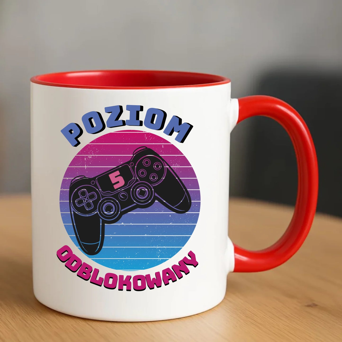 Czerwony kubek dla dziecka na rozpoczęcie roku szkolnego POWRÓT DO SZKOŁY PRZEDSZKOLA