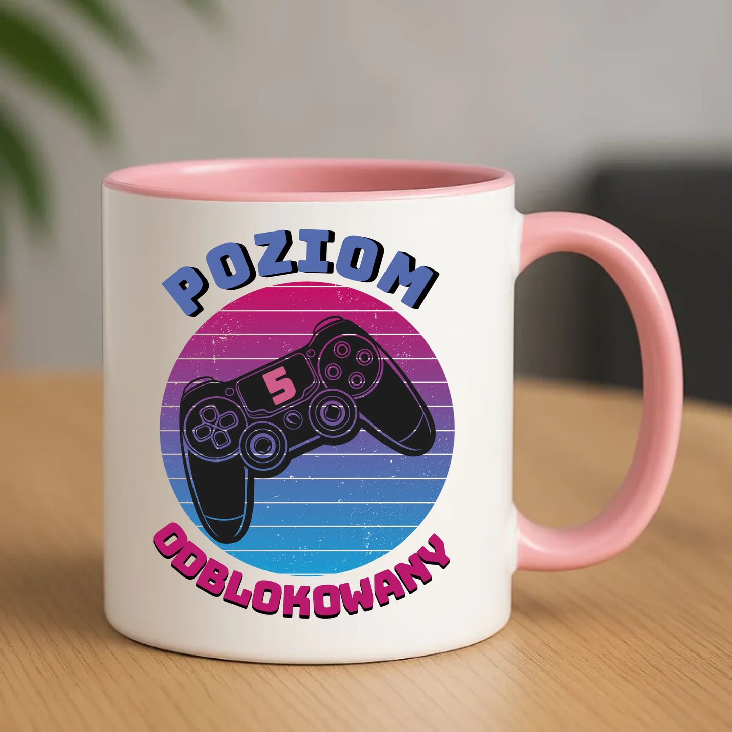 Różowy kubek dla dziewczynki na rozpoczęcie roku szkolnego z imieniem dziecka POWRÓT DO SZKOŁY PRZEDSZKOLA