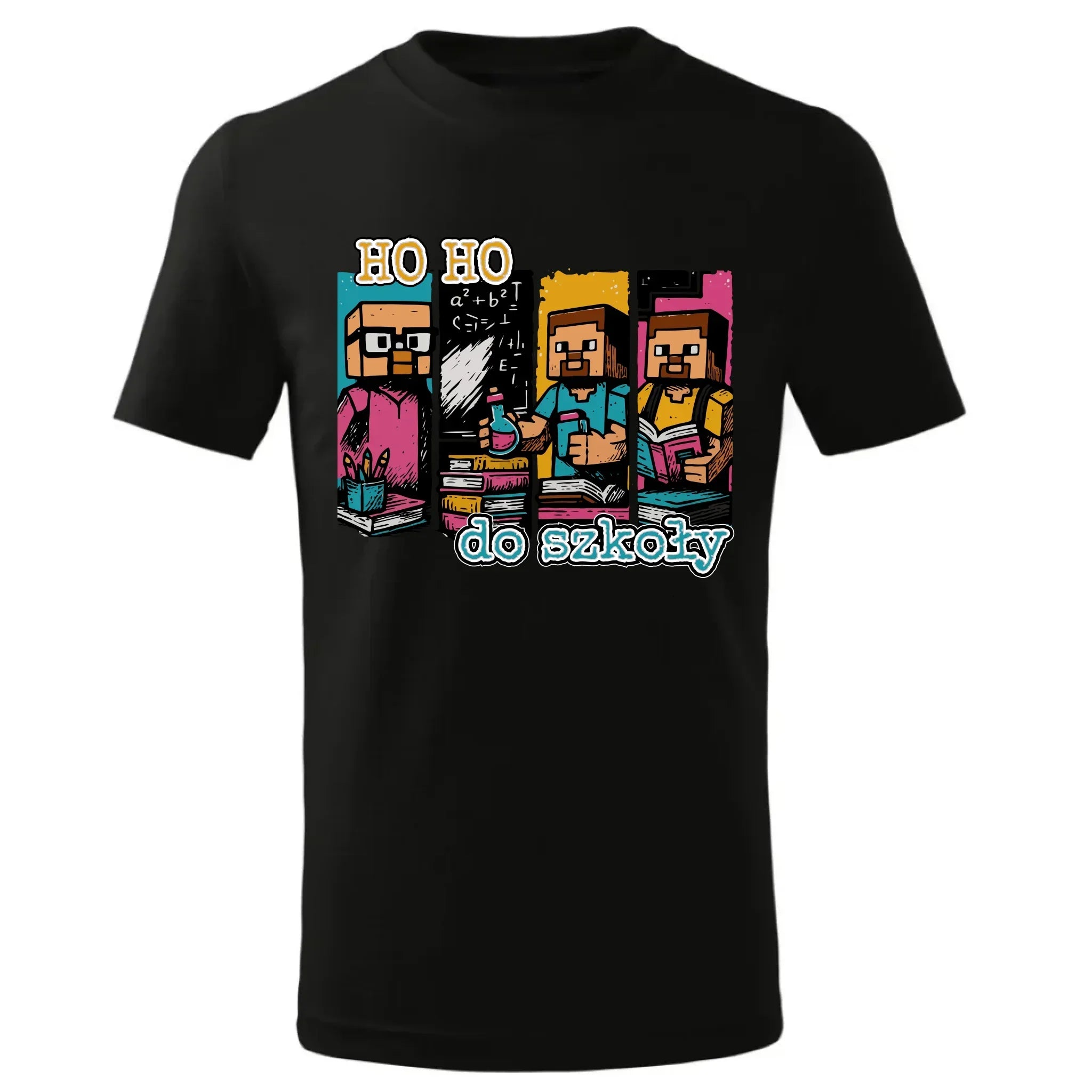 Koszulka dziecięca w stylu Minecraft Ho ho do szkoły SZ03 - StoryCups.pl