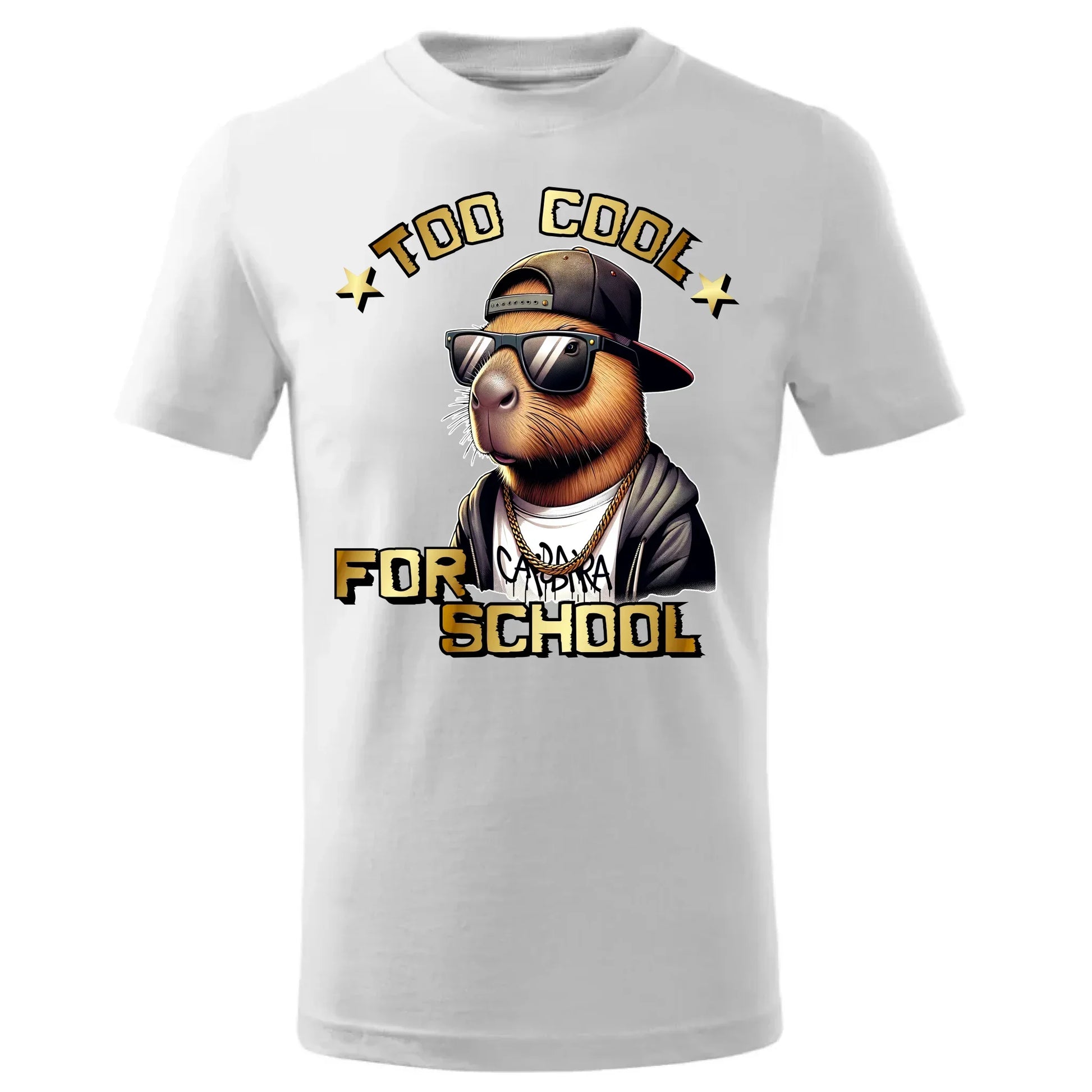 Koszulka dla dziecka kapibarą do szkoły Too cool SZ06 - StoryCups.pl
