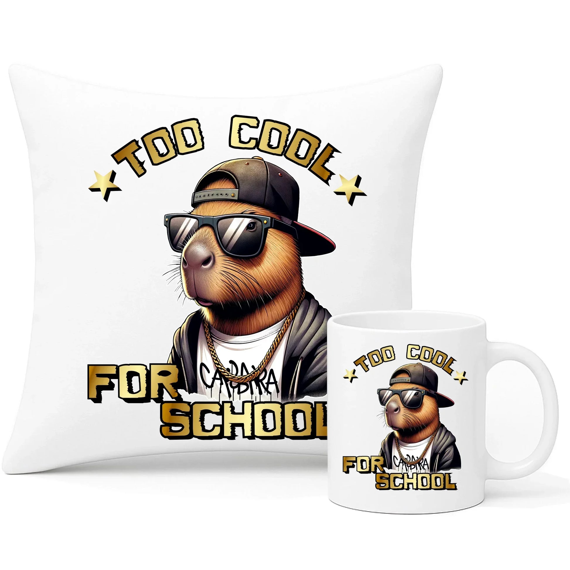 Zestaw poduszka i kubek z kapibarą do szkoły Too cool SZ06 - StoryCups.pl