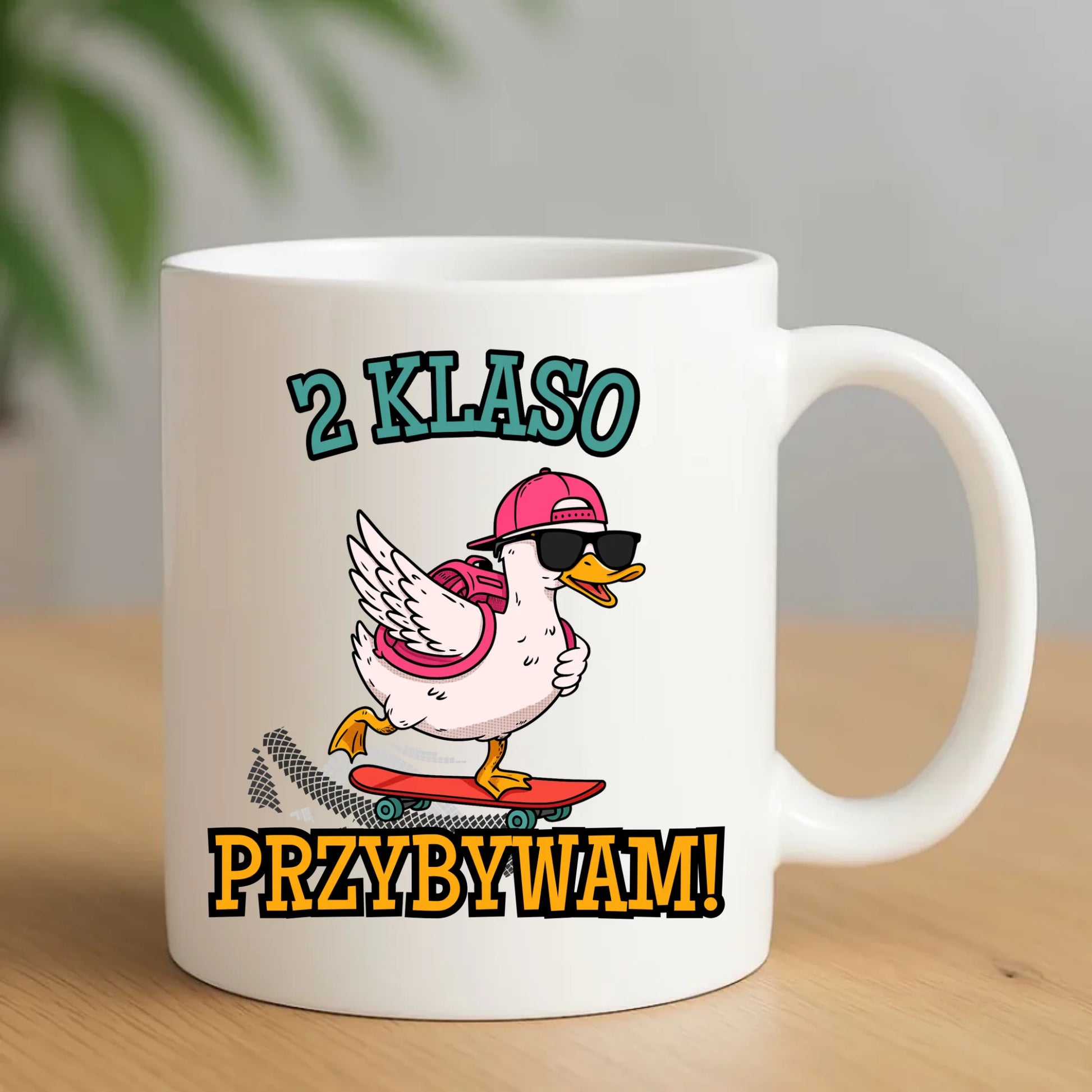 Kubek dla ucznia z kolorowym nadrukiem – powrót do szkoły
