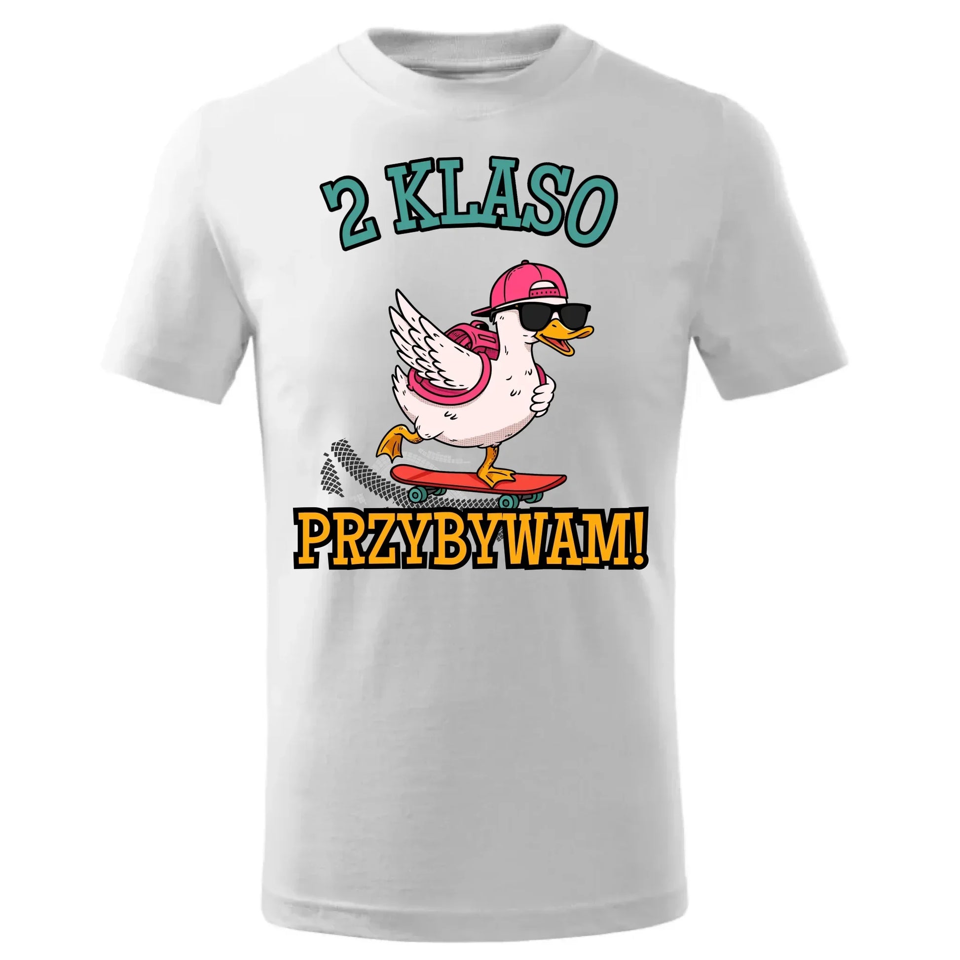 Koszulka na powrót do szkoły Przybywam personalizuj klasę SZ08 - StoryCups.pl