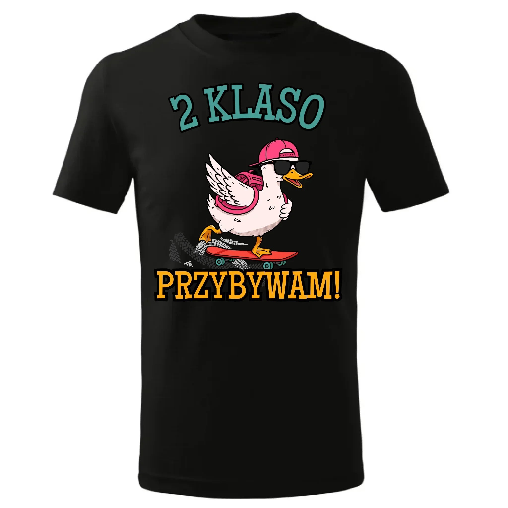 Koszulka na powrót do szkoły Przybywam personalizuj klasę SZ08 - StoryCups.pl