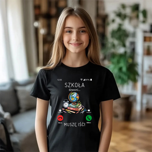 Koszulka dziecięca z nadrukiem na rozpoczęcie powrót do szkoły