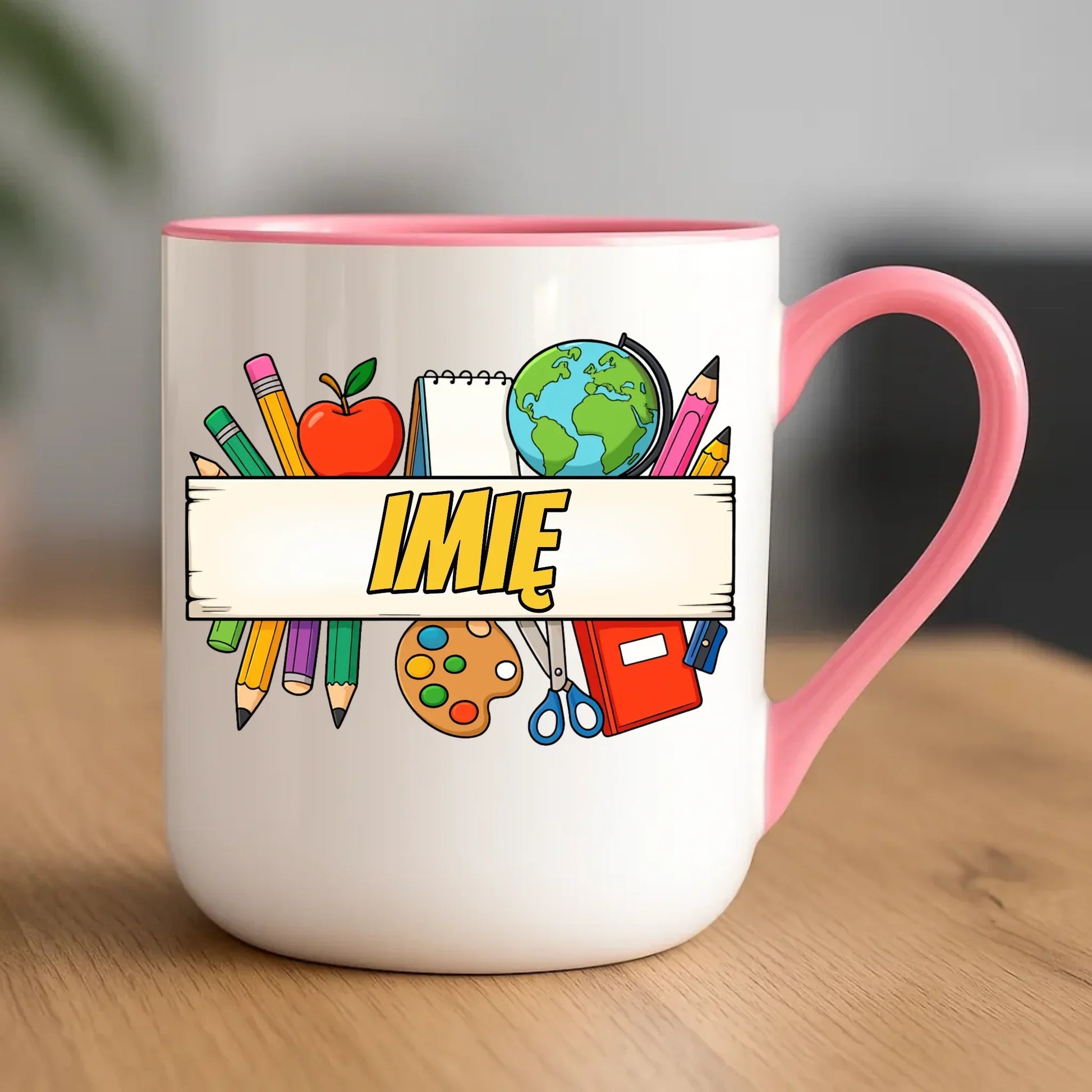 Kubek elegant szkolny z imieniem SZ10 - StoryCups.pl